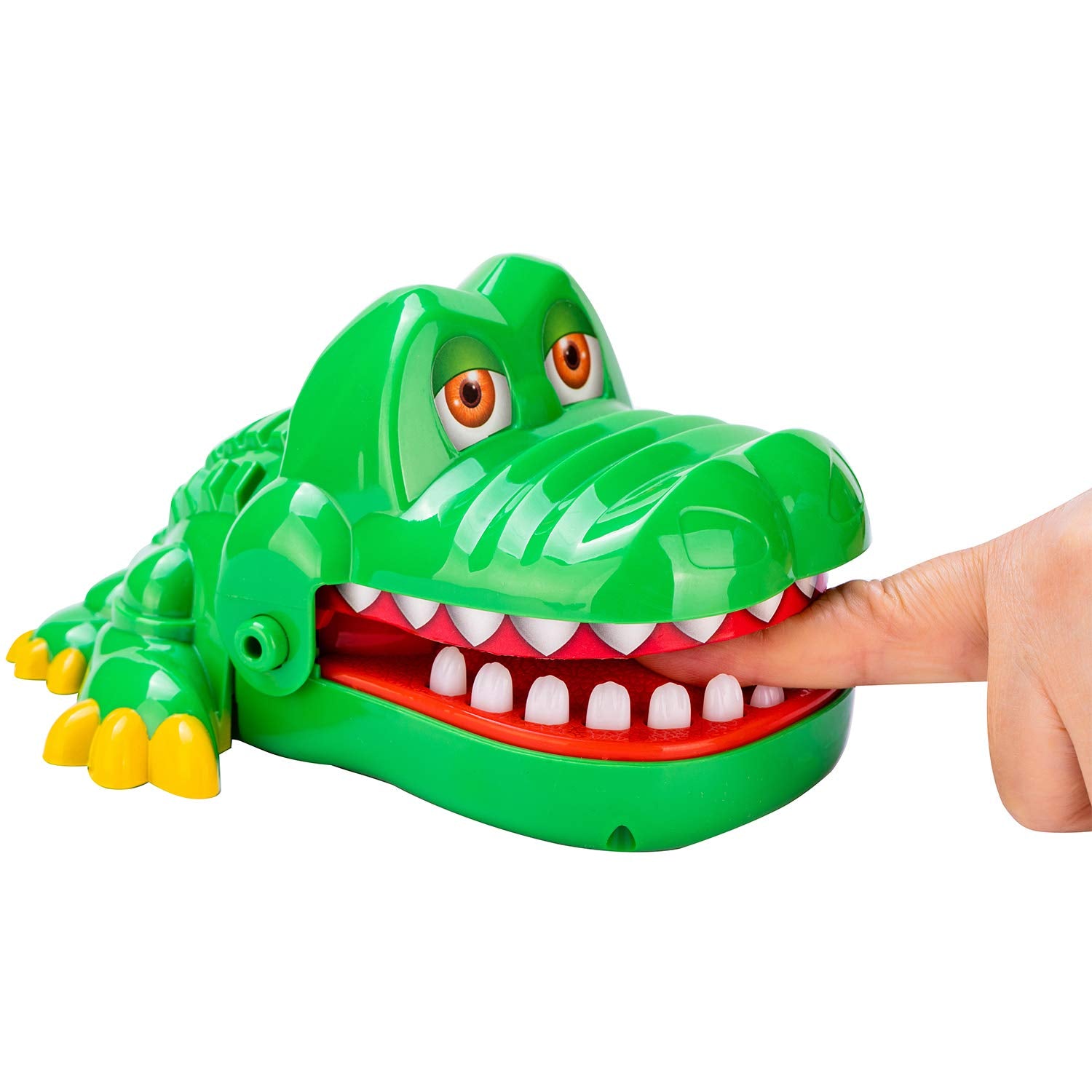 iShyan Crocodile Teeth Game for Kids - Biting Finger Dentist Toy, 1-4 Players, Portable Travel Game