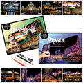 Iskueal Scratch Art for Adults – 8 A4 Cityscape Panels (Prague/Ottawa) with Tools