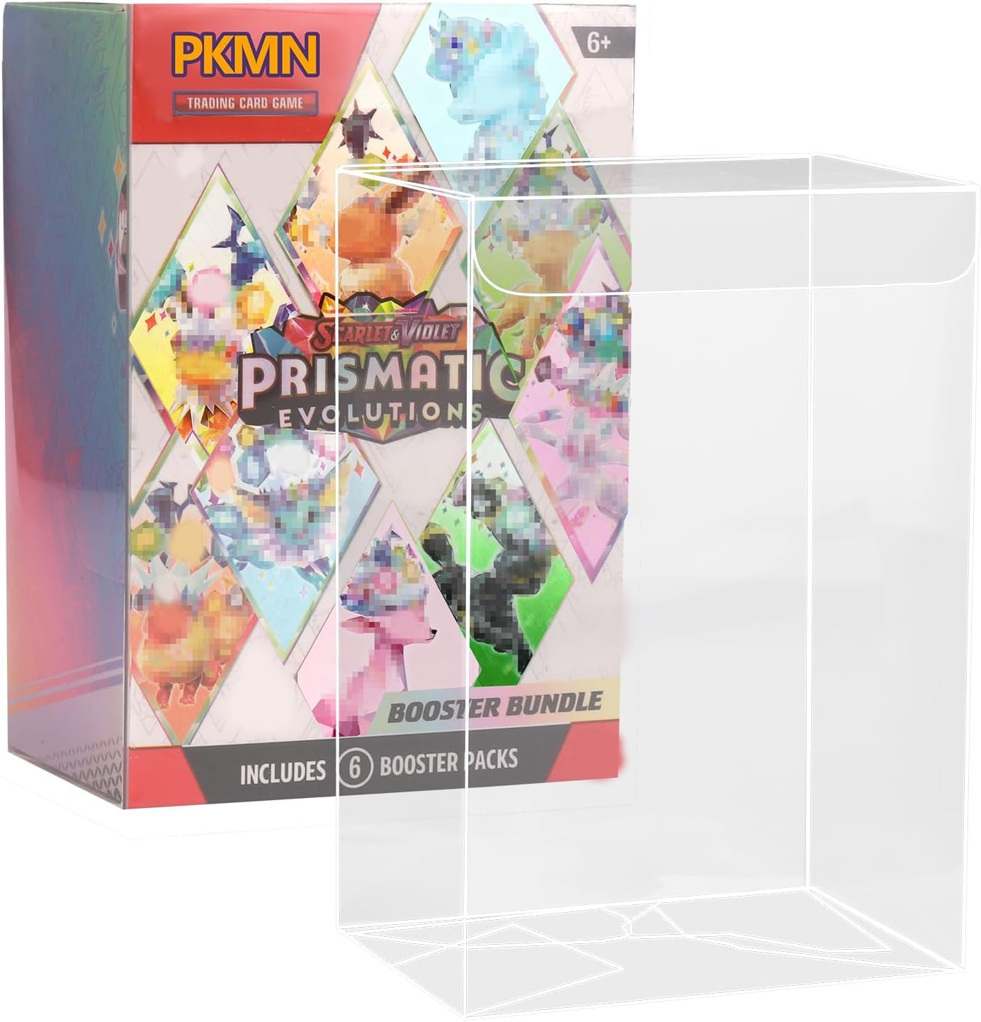 ISPEUIAL 12-Pack Booster Bundle Protector Case - 0.5mm Rigid PET Clear Display for Prismatic Evolutions/Journey Together/Destined Rivals, Dust-Proof & Crush-Resistant