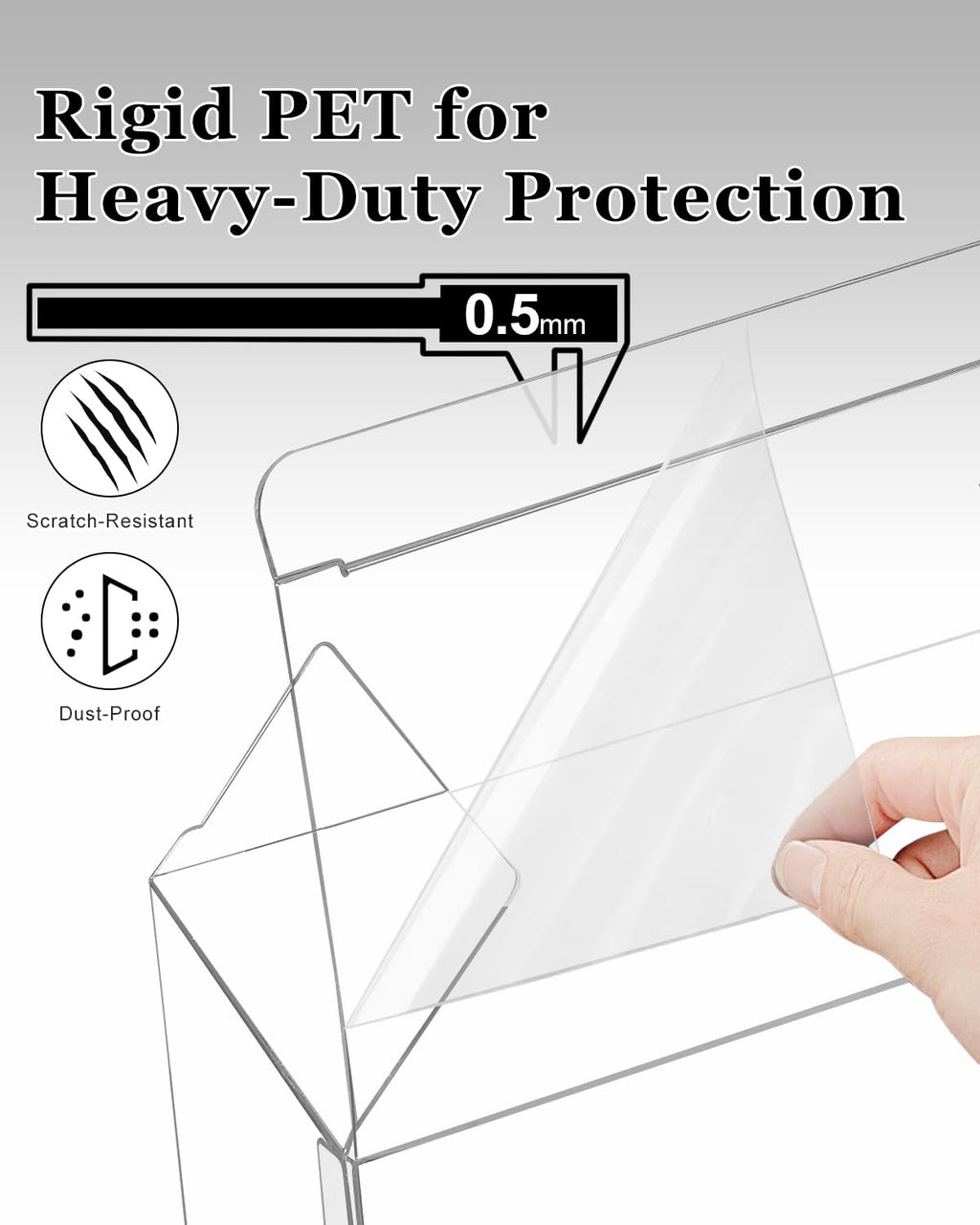 ISPEUIAL 12-Pack Booster Bundle Protector Case - 0.5mm Rigid PET Clear Display for Prismatic Evolutions/Journey Together/Destined Rivals, Dust-Proof & Crush-Resistant