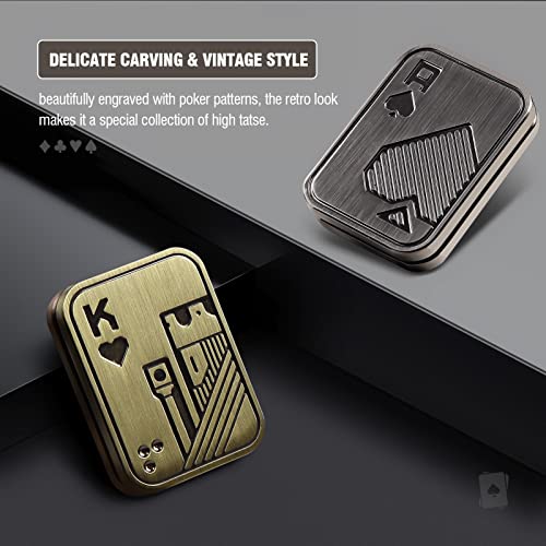 ITOKEY Metal Fidget Slider Poker Push Card - EDC Magnetic Toy for Adults and Teens