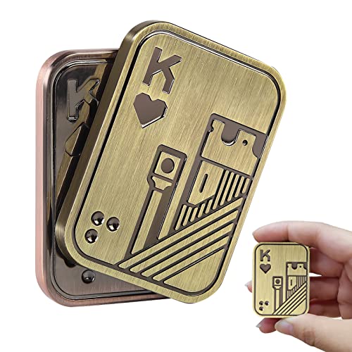 ITOKEY Metal Fidget Slider Poker Push Card - EDC Magnetic Toy for Adults and Teens