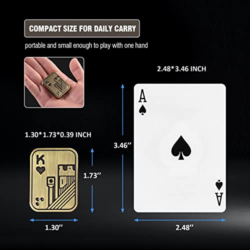 ITOKEY Metal Fidget Slider Poker Push Card - EDC Magnetic Toy for Adults and Teens