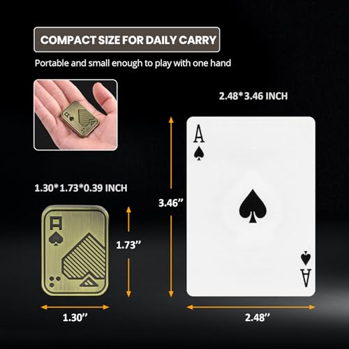ITOKEY Metal Magnetic Fidget Slider – EDC Poker Card Desk Toy for Stress Relief, Click Sound, Gifts for Adults with ADHD
