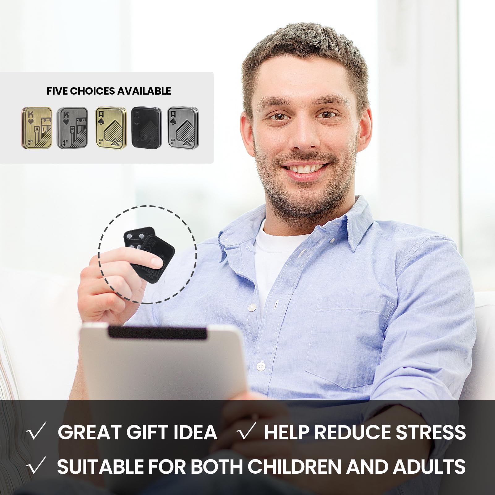 ITOKEY Metal Magnetic Fidget Slider – EDC Sensory Toy for Anxiety & Stress Relief