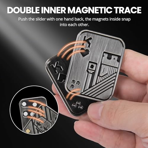 ITOKEY Poker Fidget Slider – Metal Magnetic Stress Relief Toy for Adults, Office Desk Gadget