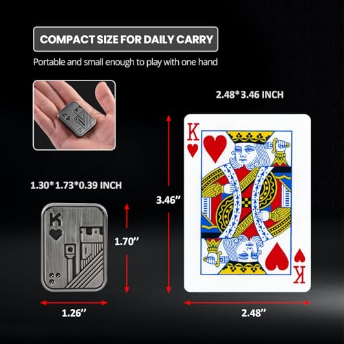ITOKEY Poker Fidget Slider – Metal Magnetic Stress Relief Toy for Adults, Office Desk Gadget