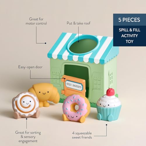 Itzy Ritzy Put & Take Activity Toy (Bakery) – Soft Squeezable Pieces for Infants & Toddlers