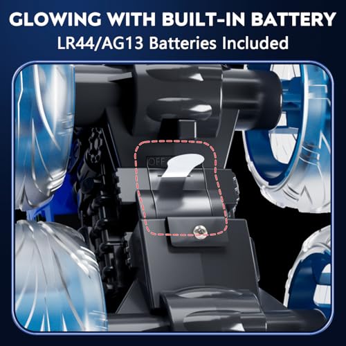 iValea Light-Up Monster Trucks 2-Pack: Pull-Back Toy Cars with LED Wheels for Toddlers Ages 3-6