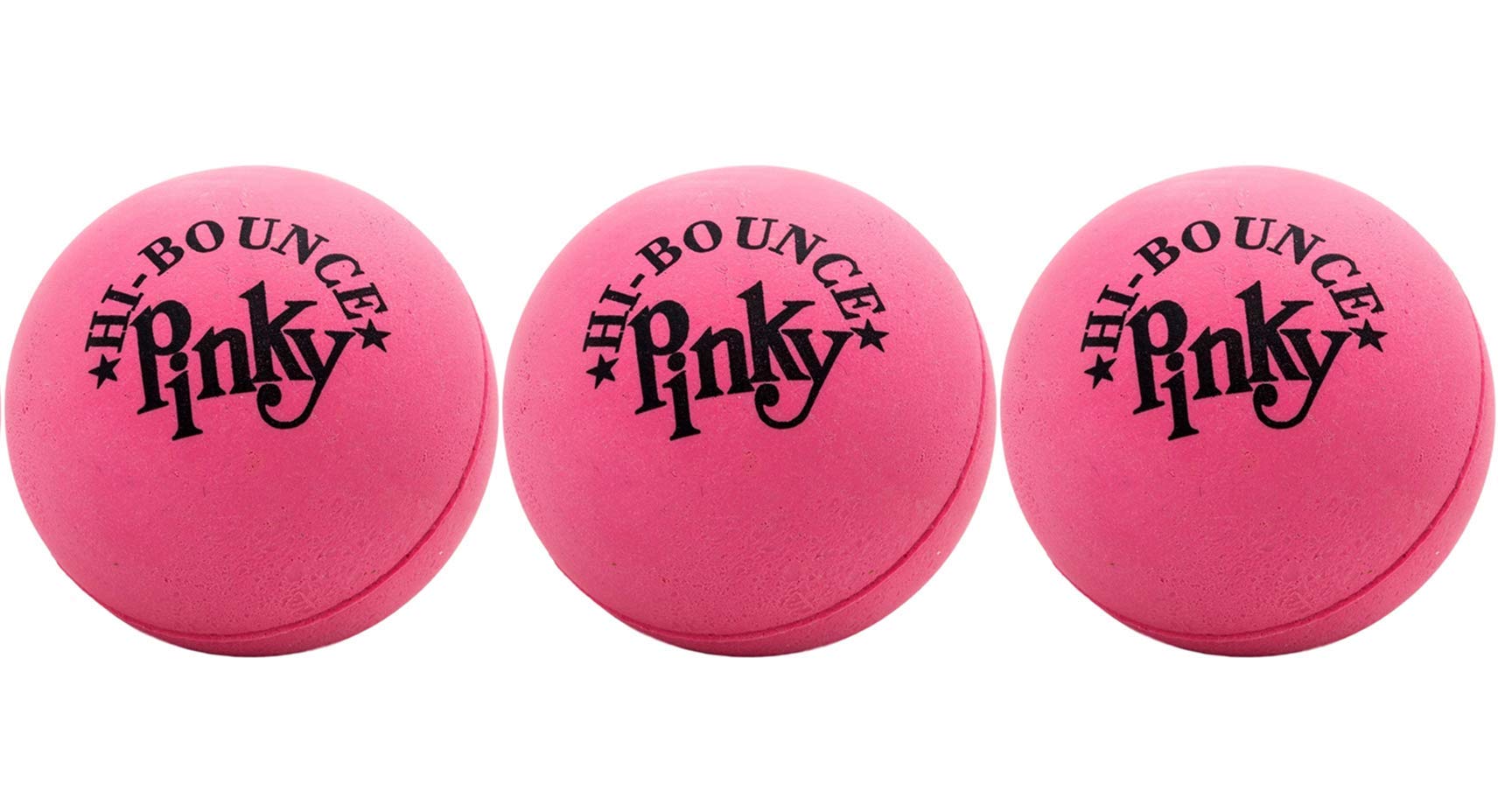 JA-RU Hi-Bounce Pinky Balls (3-Pack) – Super Bouncy Rubber Balls for Kids, Stress Relief, and Party Favors