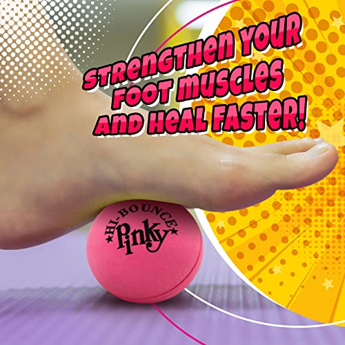 JA-RU Hi-Bounce Pinky Balls (3-Pack) – Super Bouncy Rubber Balls for Kids, Stress Relief, and Party Favors