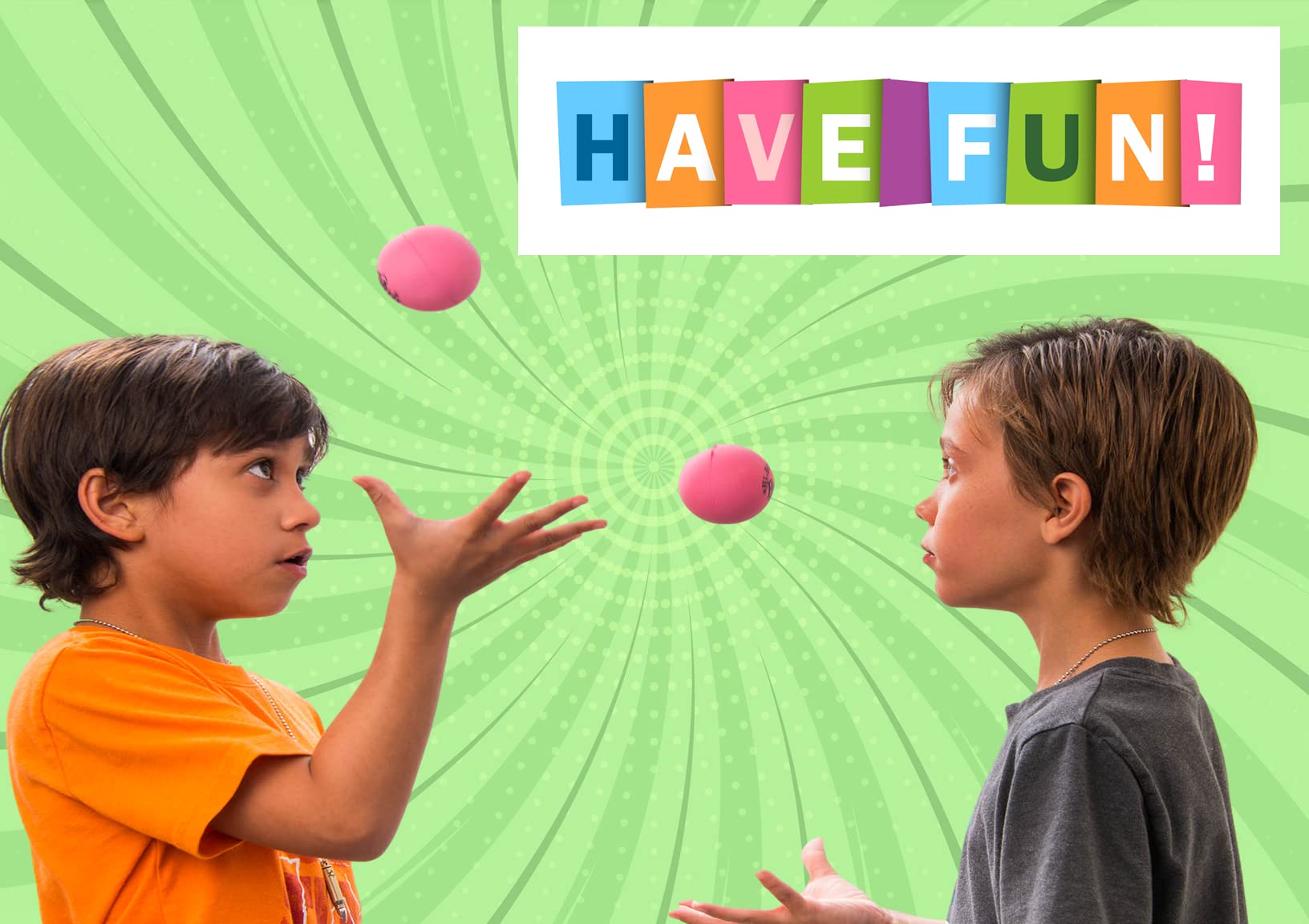 JA-RU Hi-Bounce Pinky Balls (3-Pack) – Super Bouncy Rubber Balls for Kids, Stress Relief, and Party Favors