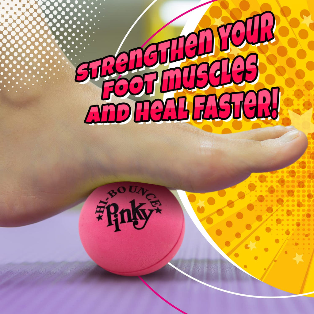 JA-RU Hi-Bounce Pinky Balls (3-Pack) – Super Bouncy Rubber Balls for Kids, Stress Relief, and Party Favors