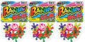 JA-RU Rainbow Jax 3-Pack: Neon Big Plastic Jacks Game with Bounce Ball for Kids & Adults