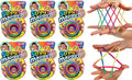 JA-RU Stringy Majiggy Cats Cradle - 6 Pack of 65-Inch Rainbow Neon String Toys with Bouncy Ball