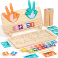 JAiiMen Double-Sided Montessori Math Board – Finger Counting & Number Tracing Toy for Toddlers 2-5