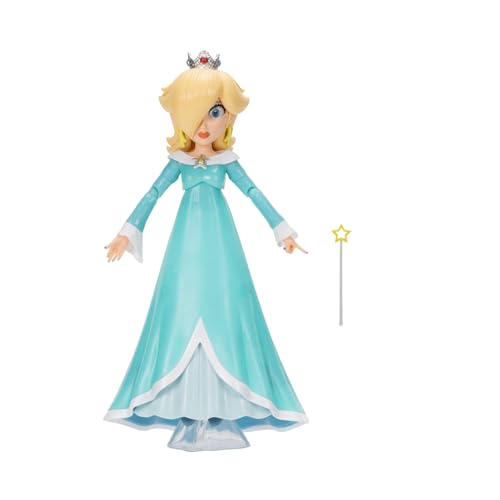 JAKKS Pacific Super Mario Galaxy 5-inch Mario Action Figure with Glow-in-the-Dark Luma Star – 22 Points of Articulation