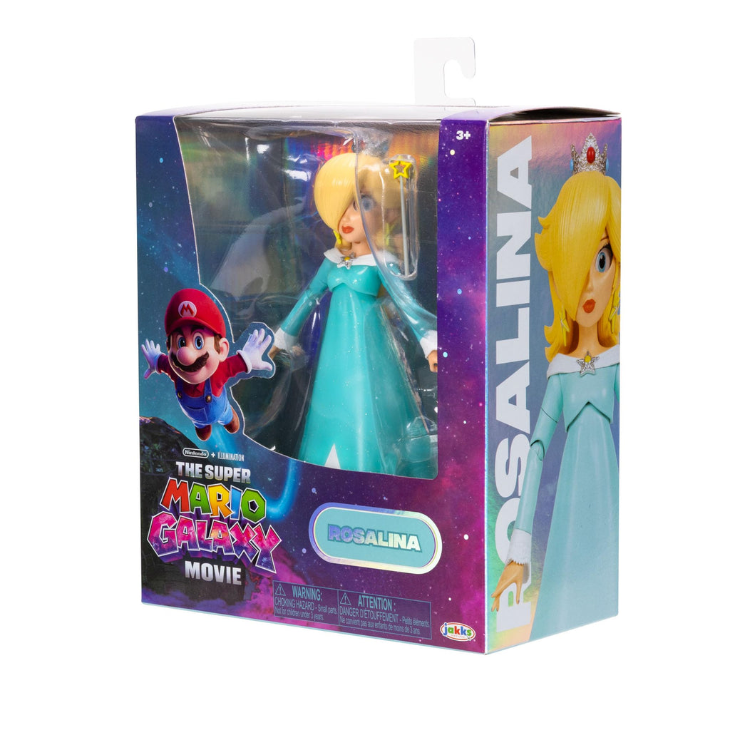 JAKKS Pacific Super Mario Galaxy 5-inch Mario Action Figure with Glow-in-the-Dark Luma Star – 22 Points of Articulation