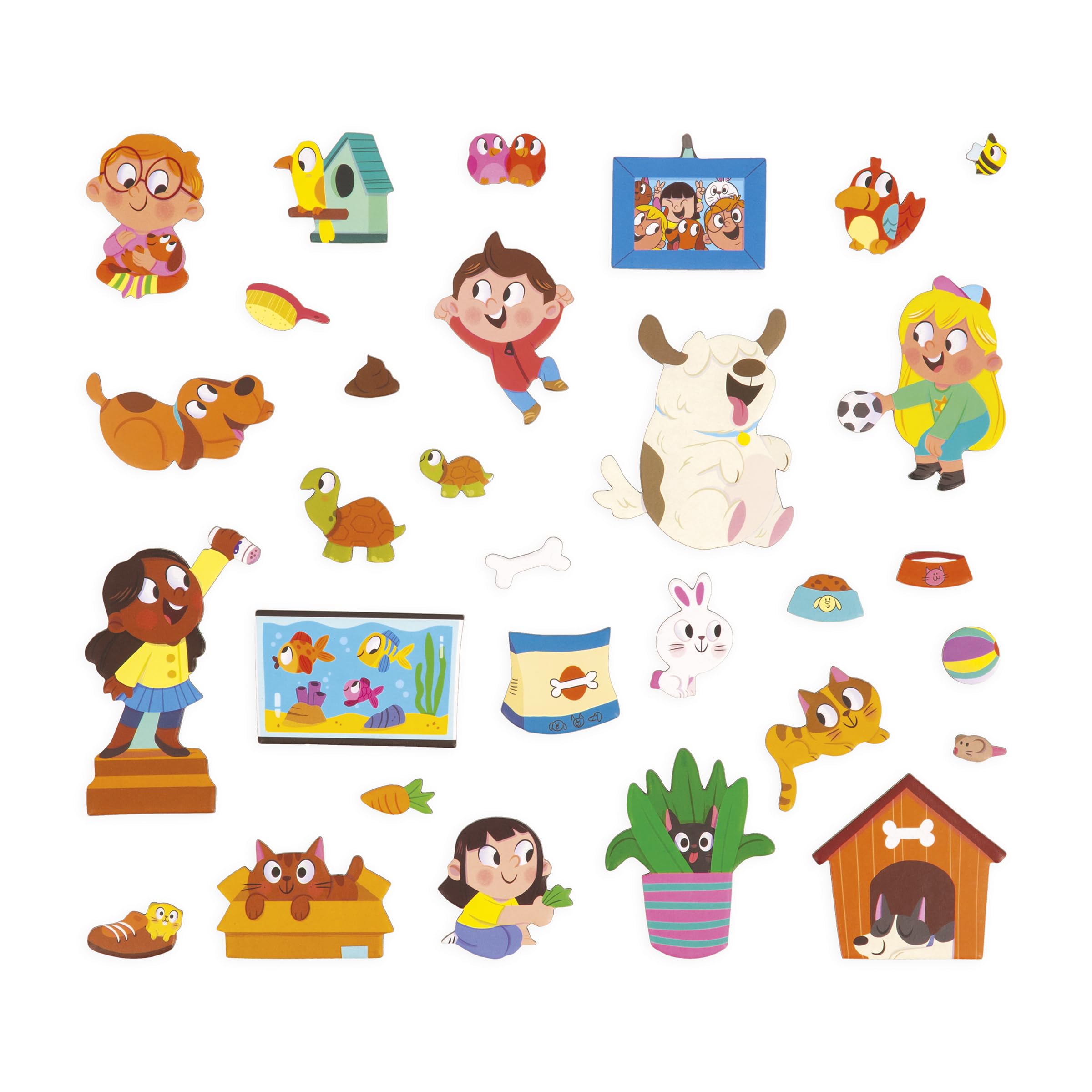 Janod Magnéti'stories Domestic Animals Magnetic Book – 30 Magnets for Kids Ages 3-8