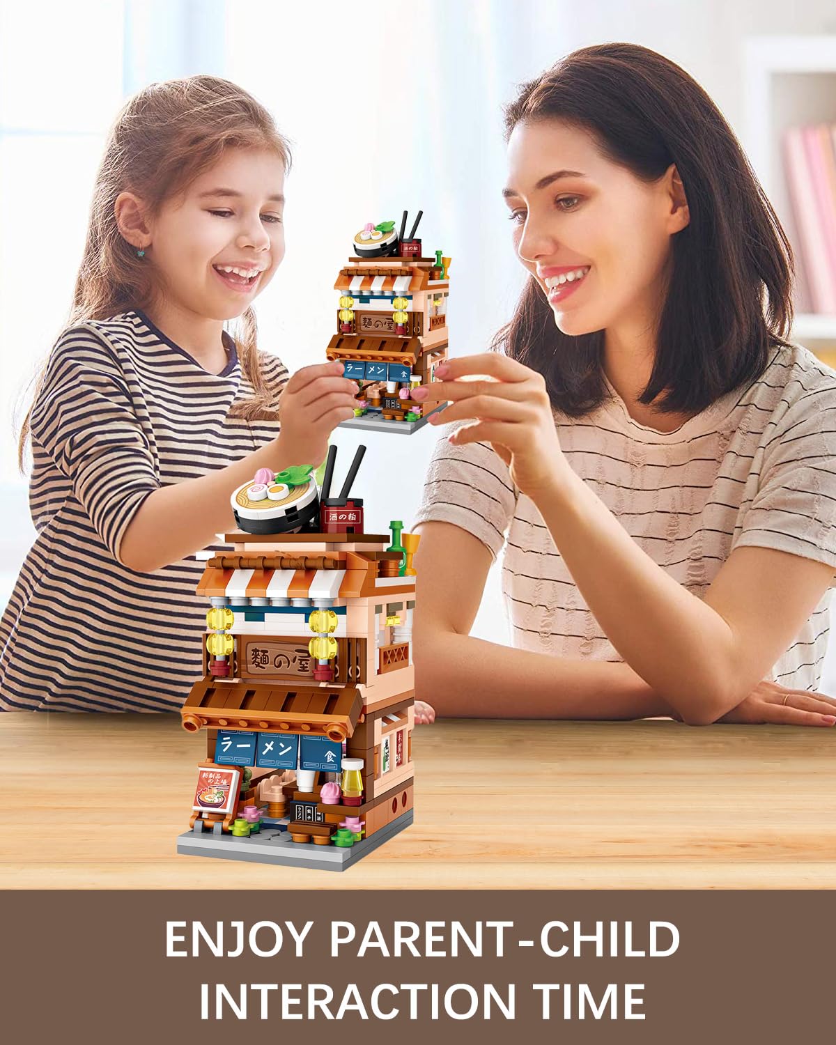 Japanese Ramen Shop Mini Building Blocks Set (412 Pieces) - noziaa Creative Street View Model for Kids & Adults