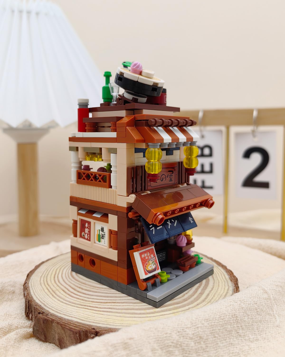 Japanese Ramen Shop Mini Building Blocks Set (412 Pieces) - noziaa Creative Street View Model for Kids & Adults