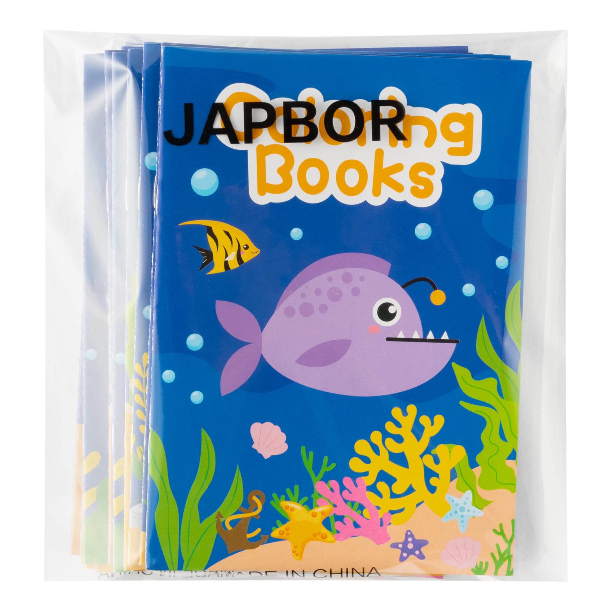 JAPBOR Ocean Animals Coloring Books – 24 Mini Under the Sea Colouring Books for Party Favors, DIY Art, and Classroom Activities
