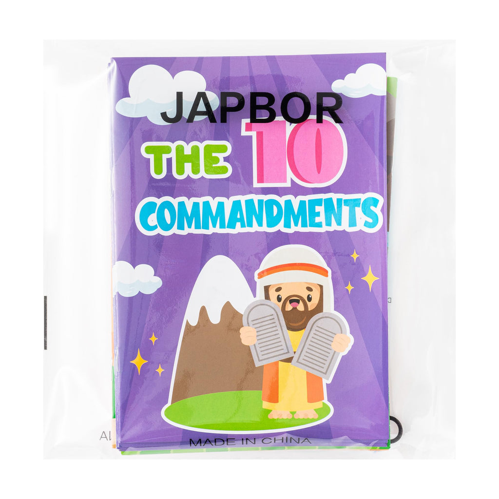 JAPBOR Ten Commandments Coloring Books – 24 Pack Bulk Christian Sunday School Crafts for Kids