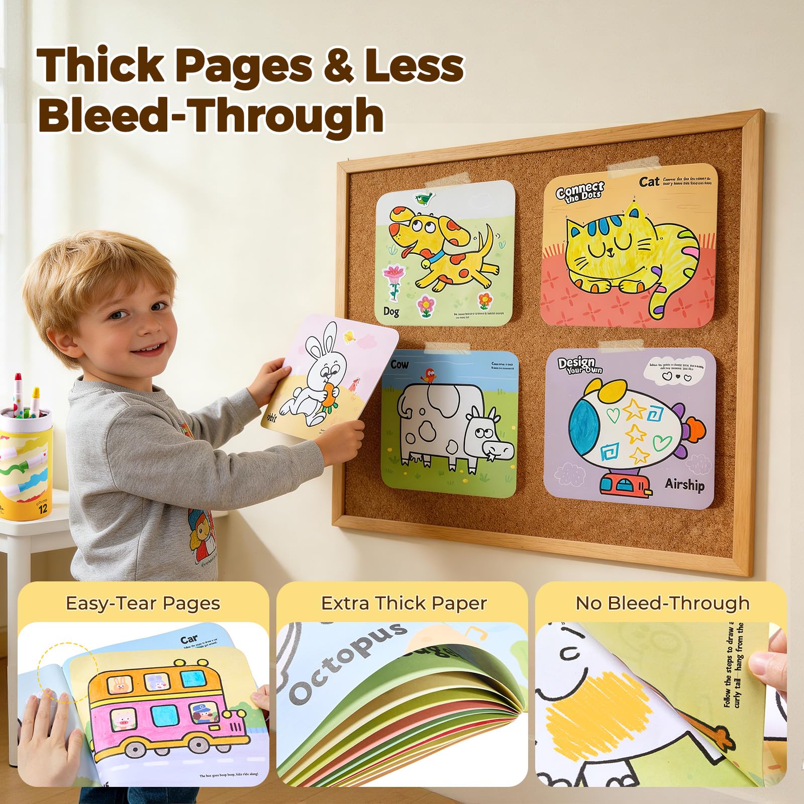 Jar Melo Toddler Coloring Books Ages 2-4: Animals & Vehicles 2-Pack with Stickers and Reward Certificate