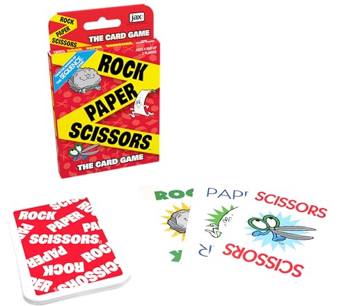JAX Rock Paper Scissors Card Game (Bilingual) – Fast Card Version of the Classic, Ages 4+