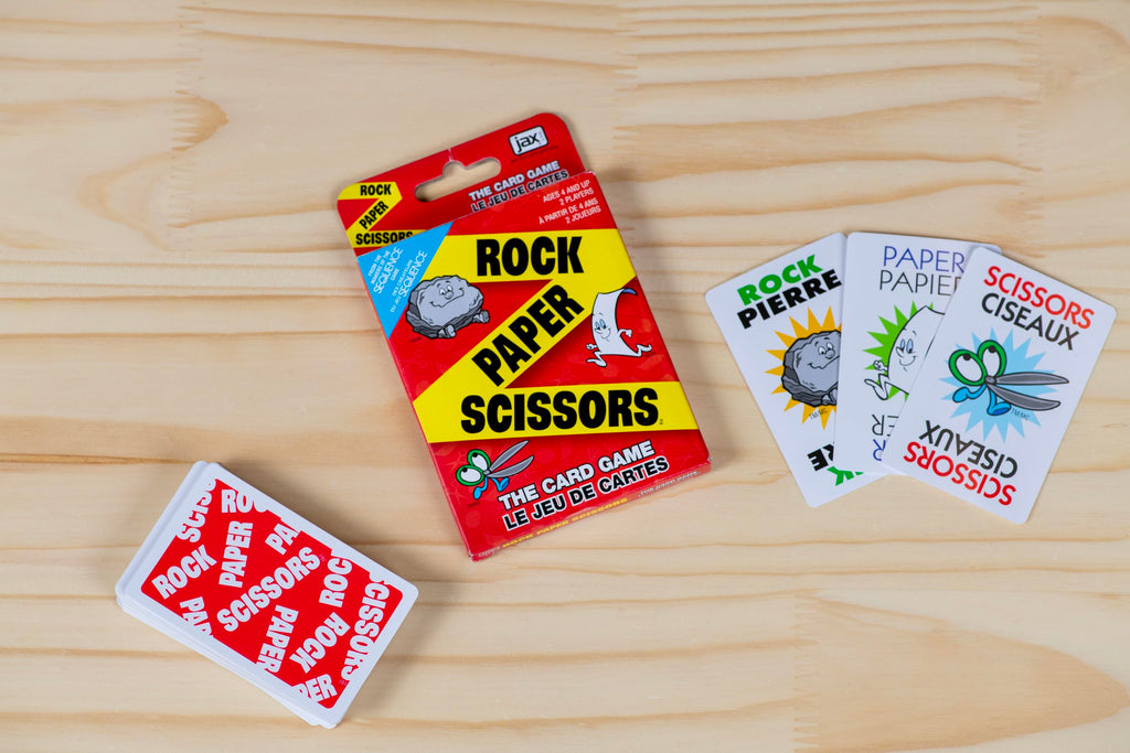 JAX Rock Paper Scissors Card Game (Bilingual) – Fast Card Version of the Classic, Ages 4+