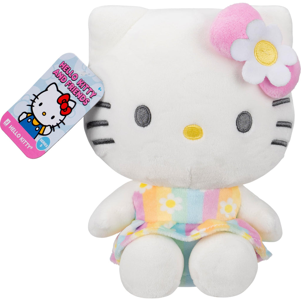 Jazwares 8-Inch Hello Kitty Pastel Florals Plush – Officially Licensed Sanrio Plush Toy for Ages 6+