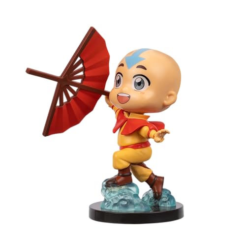 Jazwares Avatar Aang 4-Inch Kawaii Mini Figure with Dynamic Pose and Display Base