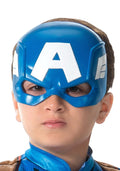 Jazwares Captain America Half Mask for Kids – Blue Superhero Mask with Molded Plastic and Elastic Band