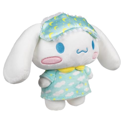 Jazwares Hello Kitty and Friends 8-Inch Cinnamoroll Pajama Party Plush – Officially Licensed Sanrio Plush Toy for Ages 6+