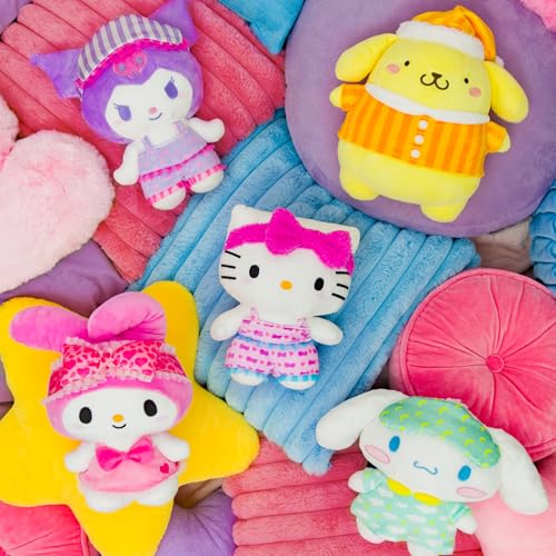 Jazwares Hello Kitty and Friends 8-Inch Cinnamoroll Pajama Party Plush – Officially Licensed Sanrio Plush Toy for Ages 6+