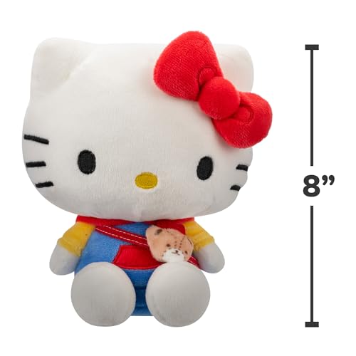 Jazwares Hello Kitty Series 1 Plush - Hoodie Fashion with Tiny Chum Accessory - 8 Inch Super Soft Sanrio Plush