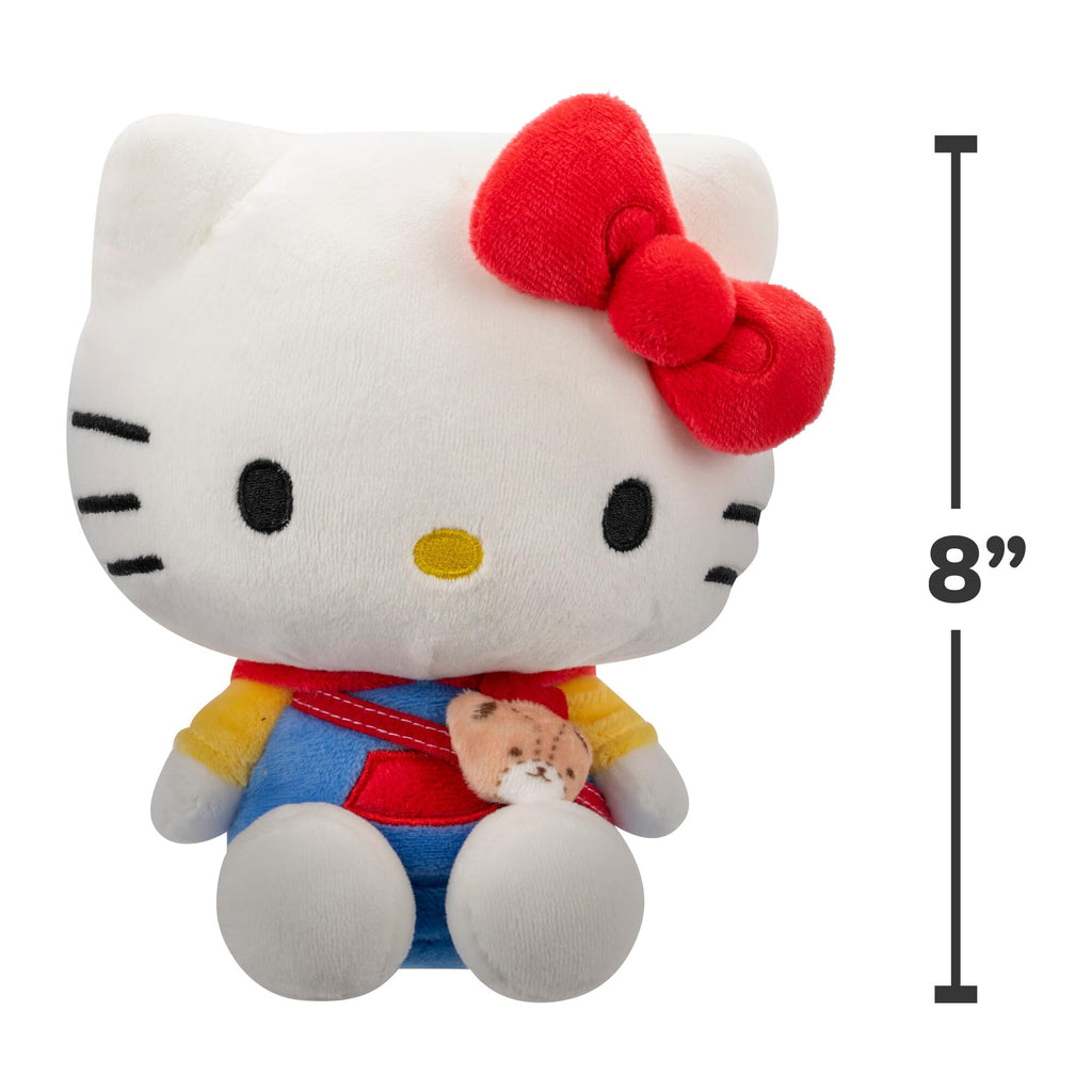 Jazwares Hello Kitty Series 1 Plush - Hoodie Fashion with Tiny Chum Accessory - 8 Inch Super Soft Sanrio Plush