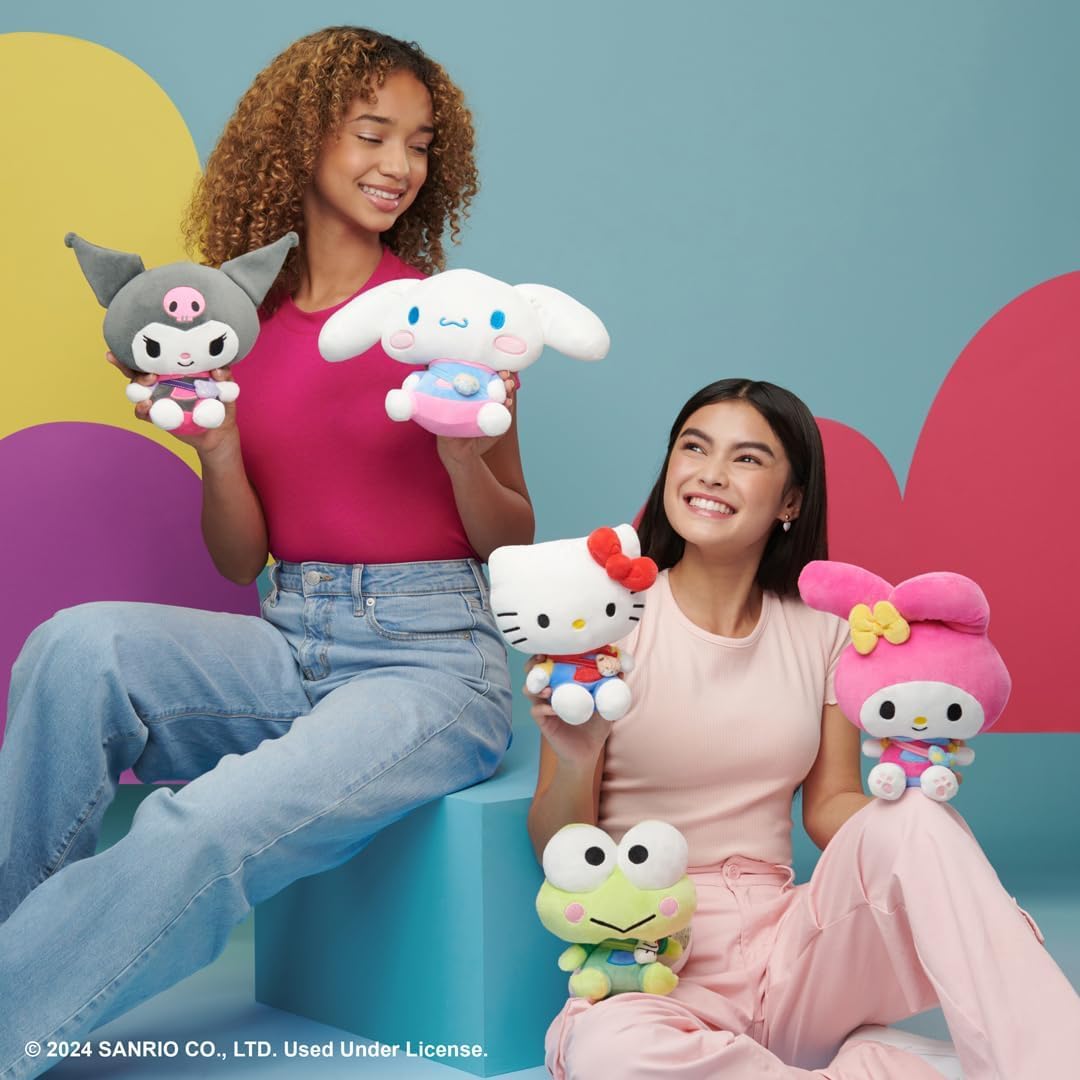 Jazwares Hello Kitty Series 1 Plush - Hoodie Fashion with Tiny Chum Accessory - 8 Inch Super Soft Sanrio Plush