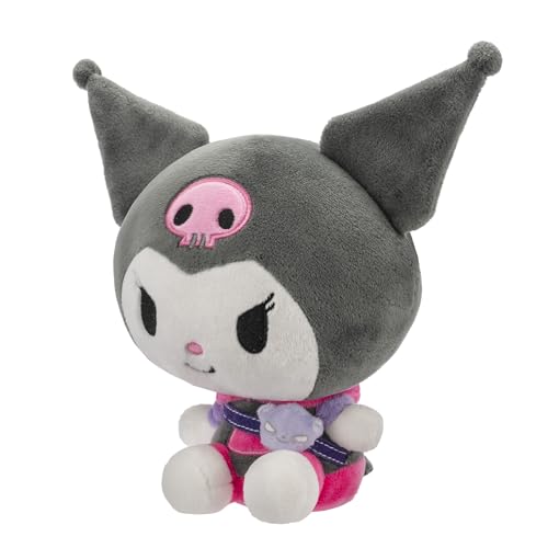 Jazwares Kuromi Series 1 Plush – 8-Inch Hoodie Fashion with Baku Accessory, Officially Licensed Sanrio