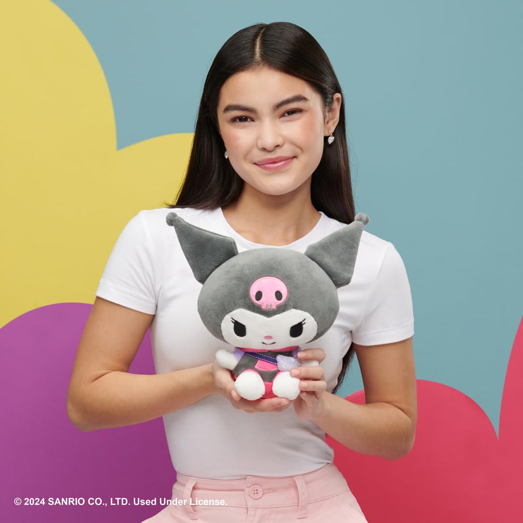 Jazwares Kuromi Series 1 Plush – 8-Inch Hoodie Fashion with Baku Accessory, Officially Licensed Sanrio