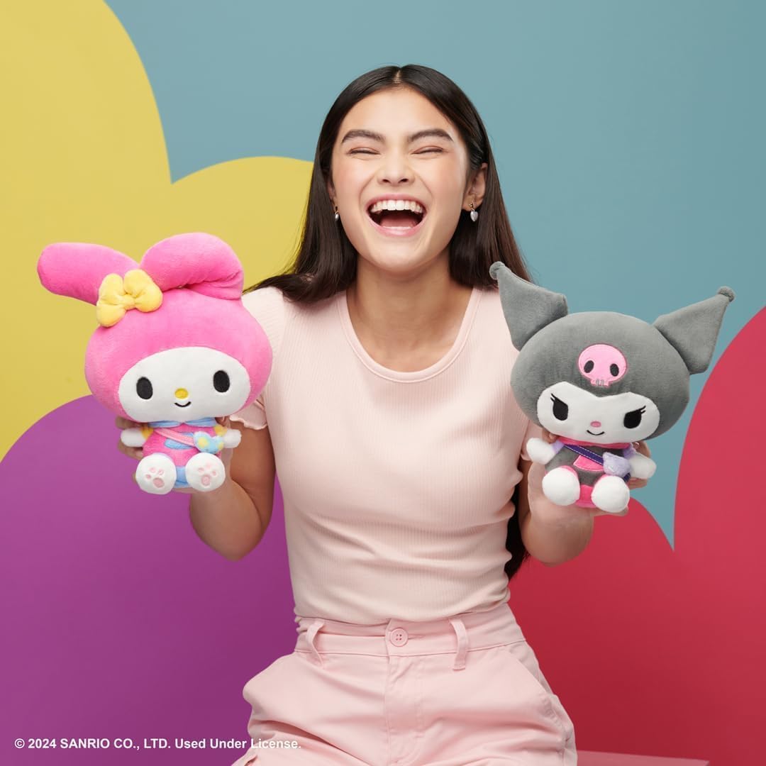 Jazwares Kuromi Series 1 Plush – 8-Inch Hoodie Fashion with Baku Accessory, Officially Licensed Sanrio