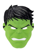 Jazwares Marvel Hulk Youth Mask – 3D Plastic with Elastic Strap, Standard Size Green