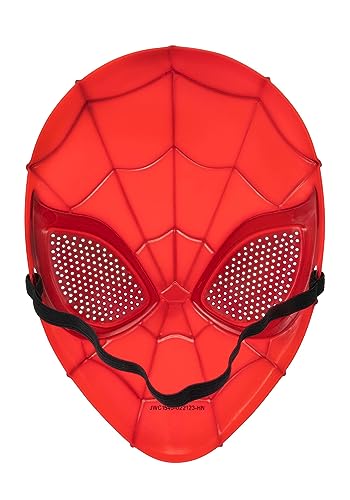 Jazwares Marvel Youth Spider-Man 3D Plastic Mask with Elastic Strap – Standard Size