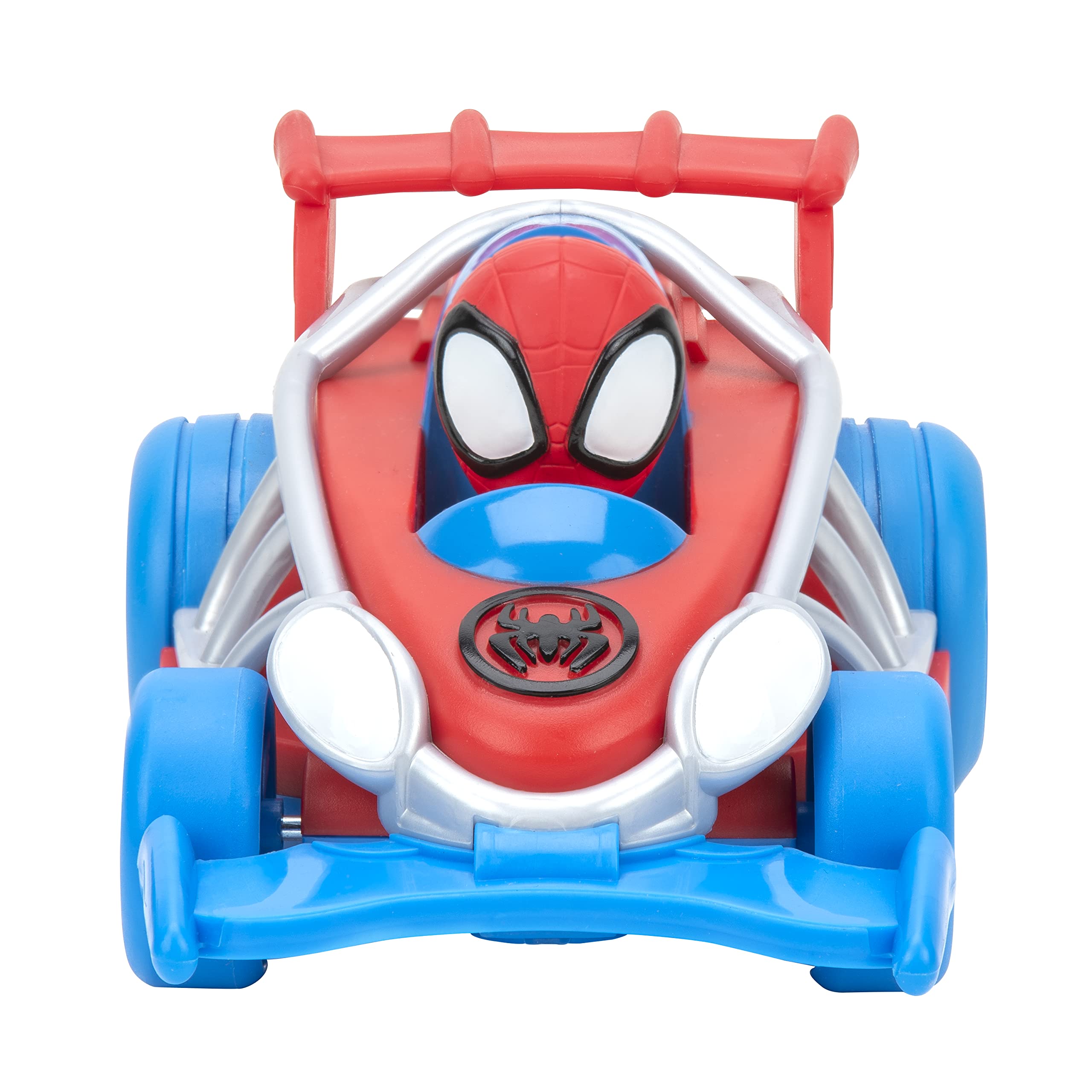 Jazwares Spidey and His Amazing Friends Webbed Wheelie Vehicle – Pull-Back Toy Car with Wheelie Action