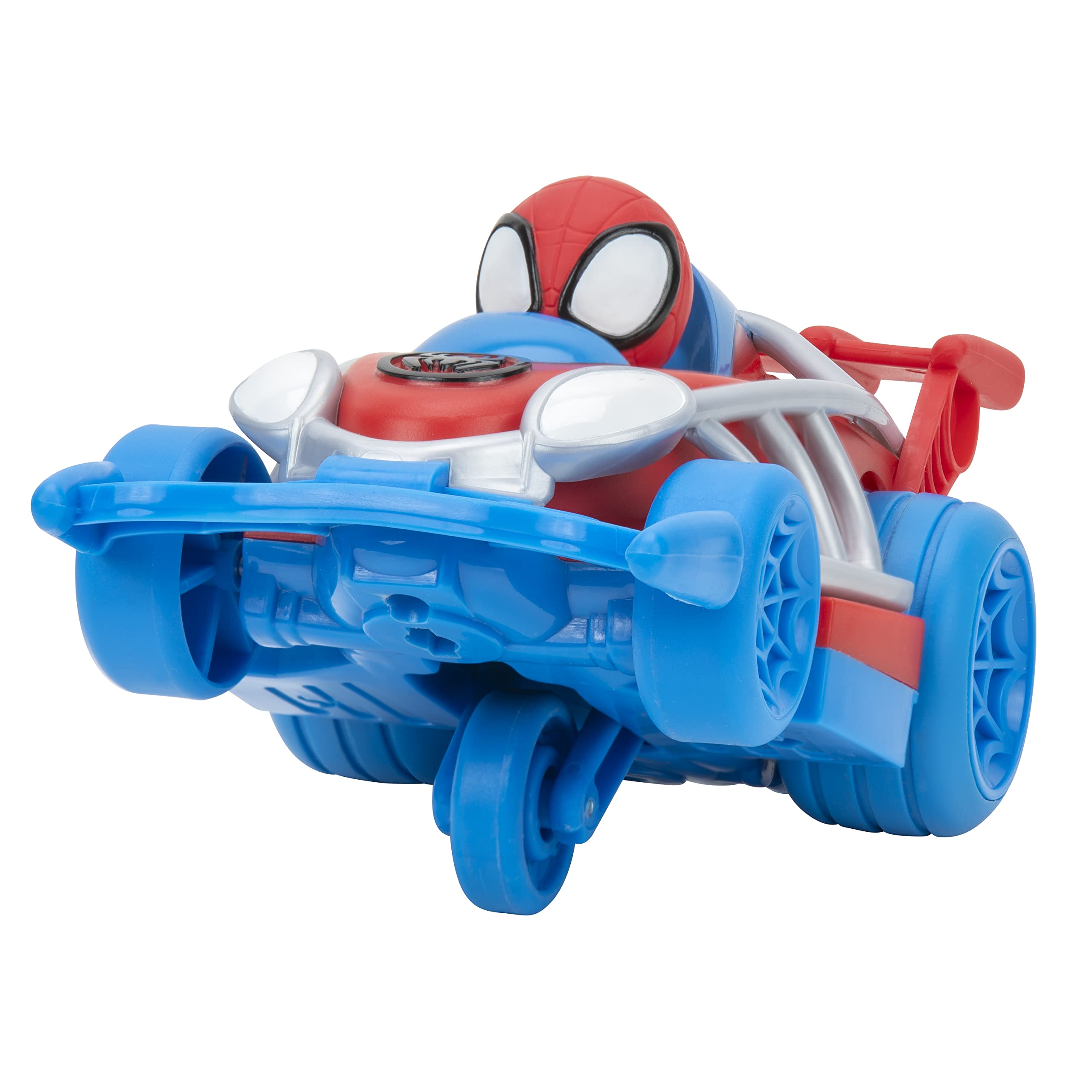 Jazwares Spidey and His Amazing Friends Webbed Wheelie Vehicle – Pull-Back Toy Car with Wheelie Action