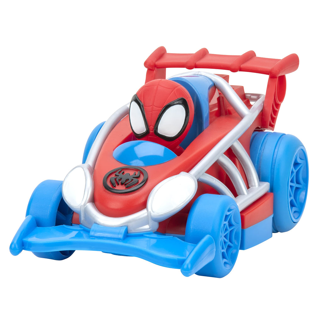 Jazwares Spidey and His Amazing Friends Webbed Wheelie Vehicle – Pull-Back Toy Car with Wheelie Action