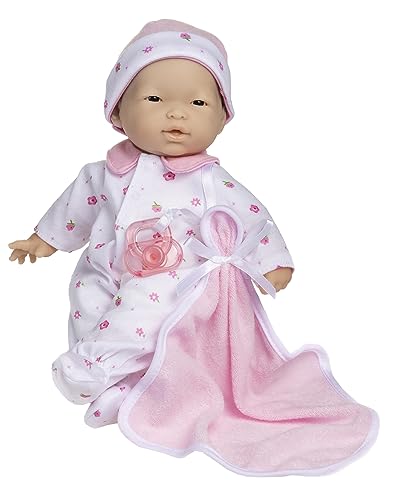 JC Toys Berenguer 11-Inch Asian La Baby Doll with Removable Outfit and Accessories