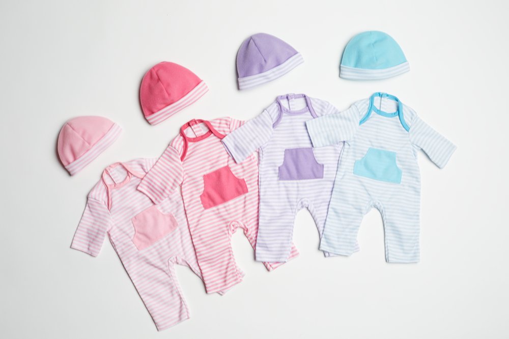 JC Toys Berenguer Boutique Purple Striped Onesie Set – Fits 14-18 Inch Dolls, Machine Washable