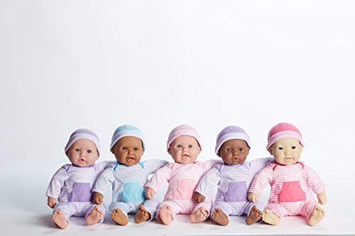 JC Toys Berenguer Boutique Purple Striped Onesie Set – Fits 14-18 Inch Dolls, Machine Washable
