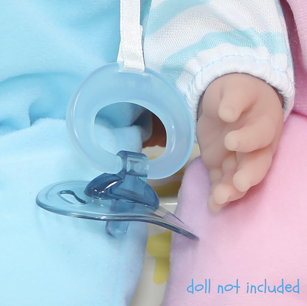 JC Toys Blue Bear Onesie for Dolls 12-14 Inches - Includes Hat and Pacifier